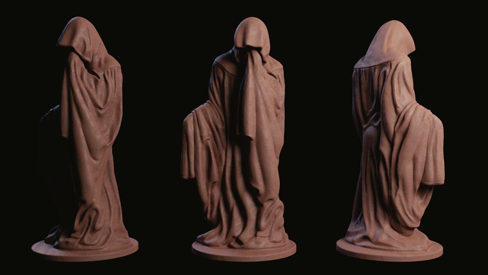 The mourner created with Blender and Cycles